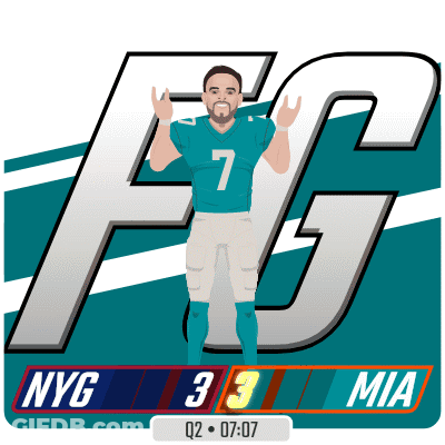 Football Player Number 7 In Front Of NYG Logo GIF