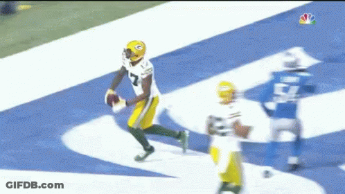 Football Player Number 7 Running Down Field GIF