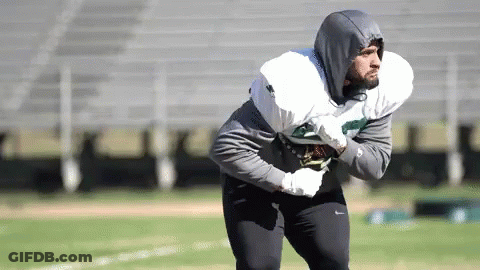 Football Player Number 7 Running GIF