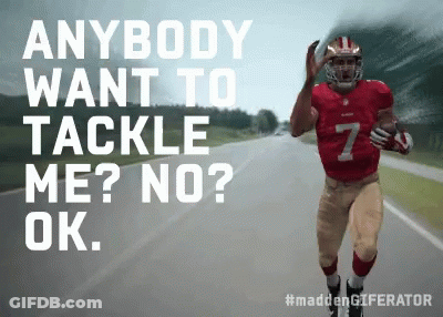 Football Player Number 7 Running On Road GIF