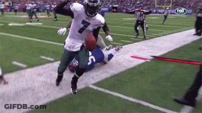 Football Player Number 7 Running With Ball GIF