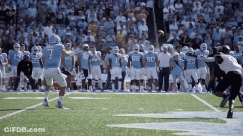 Football Player Number 7 Throwing Ball GIF