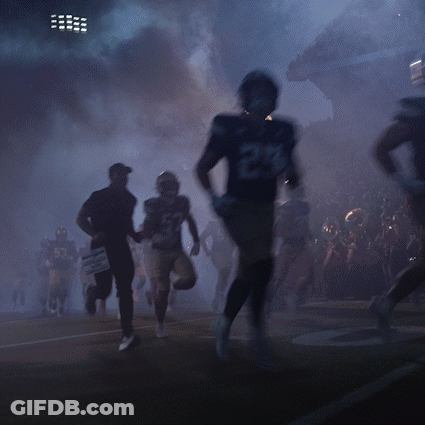 Football Player Number 72 Running GIF