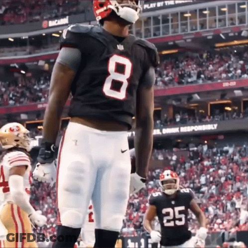 Football Player Number 8 Before Crowd GIF