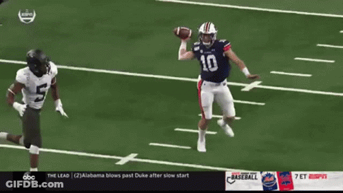 Football Player Number 8 Being Tackled GIF
