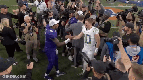 Football Player Number 8 In Front Of Crowd GIF