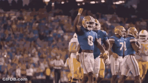 Football Player Number 8 Jersey Fist In Air GIF