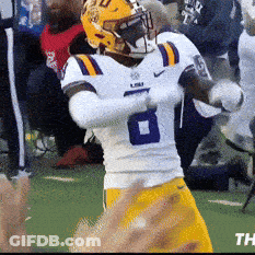 Football Player Number 8 On Field GIF