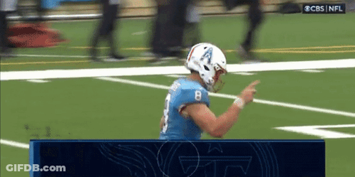 Football Player Number 8 Pointing GIF