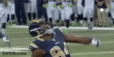 Football Player Number 8 Running GIF