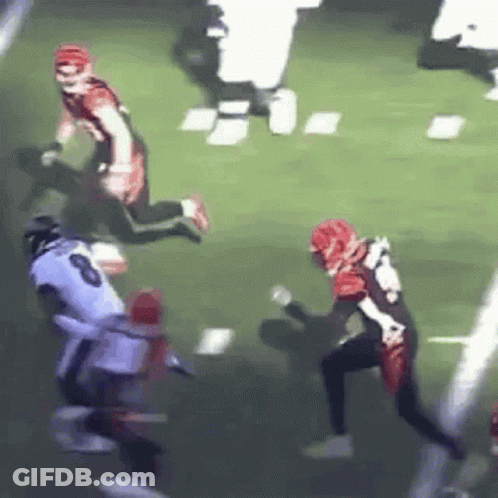 Football Player Number 8 Running On Field GIF