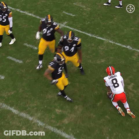 Football Player Number 8 Running On Field GIF
