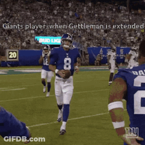 Football Player Number 8 Running With Ball GIF