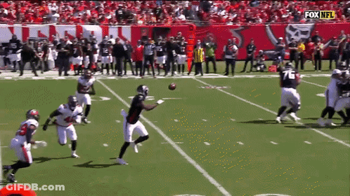 Football Player Number 8 Tackled GIF