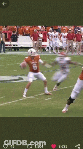 Football Player Number 8 Throwing Ball GIF