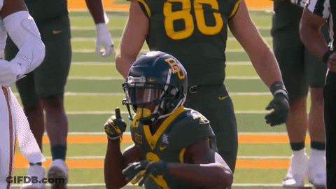 Football Player Number 80 Kneeling GIF