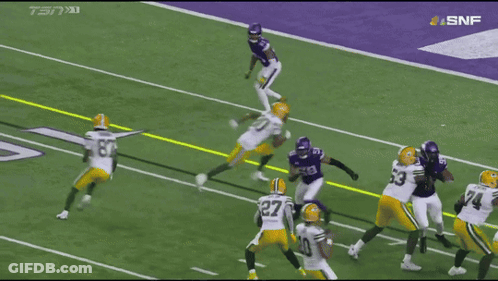 Football Player Number 80 Running GIF