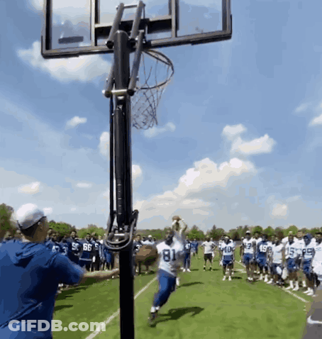 Football Player Number 81 Catching Ball GIF