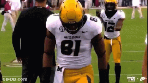Football Player Number 81 Walking On Field GIF