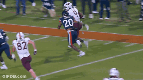 Football Player Number 82 Being Tackled GIF