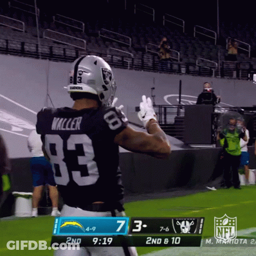 Football Player Number 83 On Field GIF