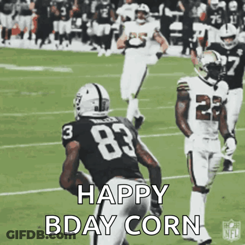 Football Player Number 83 Running With Ball GIF