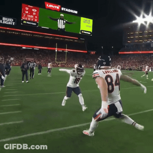 Football Player Number 84 Jumping In Air GIF