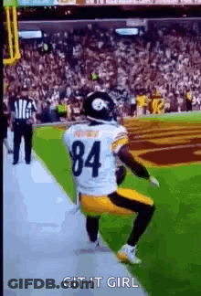 Football Player Number 84 Kneeling GIF