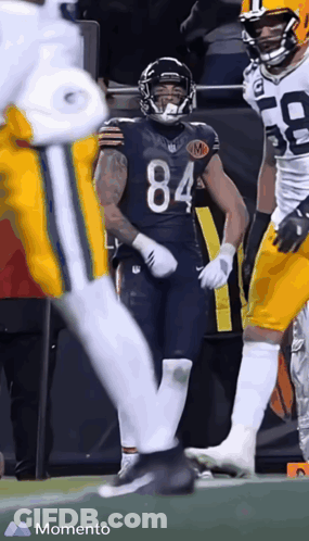 Football Player Number 84 On Field GIF