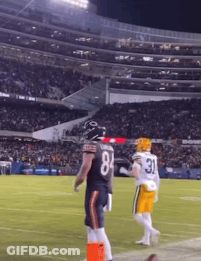 Football Player Number 84 Standing On Field GIF