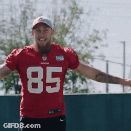Football Player Number 85 In Front Of Crowd GIF