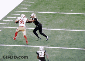 Football Player Number 85 Running On Field GIF