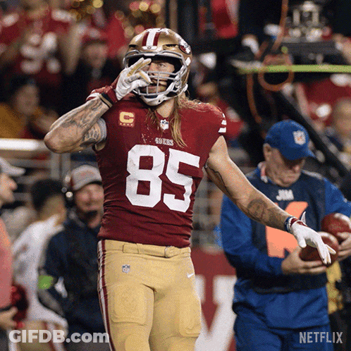 Football Player Number 85 Running On Field GIF
