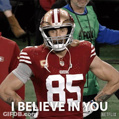Football Player Number 85 Says I Believe In You Netflix GIF