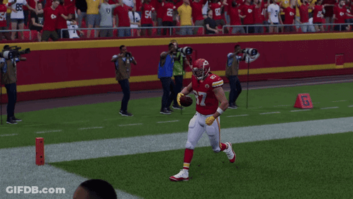 Football Player Number 87 On Field GIF