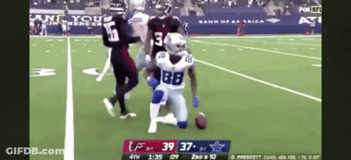 Football Player Number 88 Kneeling GIF