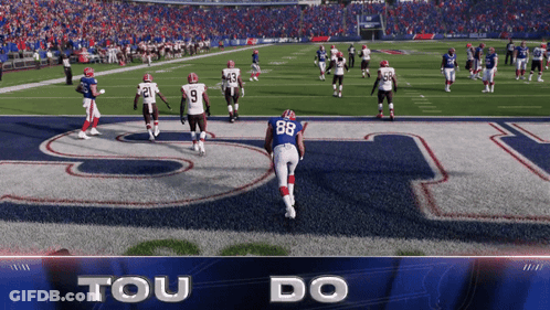 Football Player Number 88 Running On Field GIF