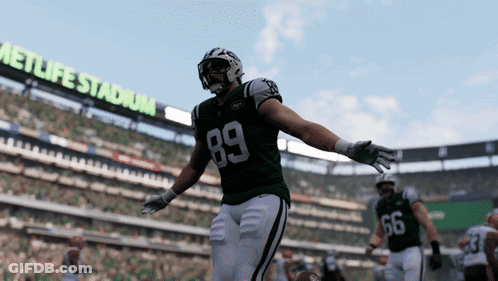 Football Player Number 89 MetLife Stadium Banner GIF