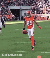 Football Player Number 89 Running With Ball GIF