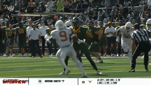 Football Player Number 9 Being Tackled GIF