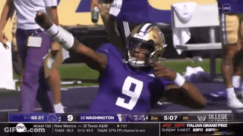 Football Player Number 9 Celebrating GIF