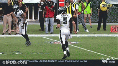 Football Player Number 9 Kicking Ball GIF