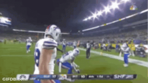 Football Player Number 9 On Field GIF