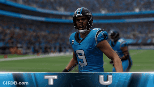 Football Player Number 9 On Field GIF