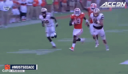 Football Player Number 9 Running GIF