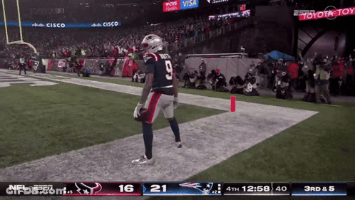 Football Player Number 9 Running On Field GIF