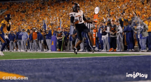 Football Player Number 9 Running On Field GIF