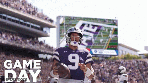 Football Player Number 9 Running With Ball GIF