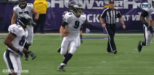 Football Player Number 9 Running With Ball GIF