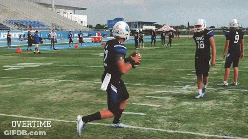 Football Player Number 9 Running With Ball GIF